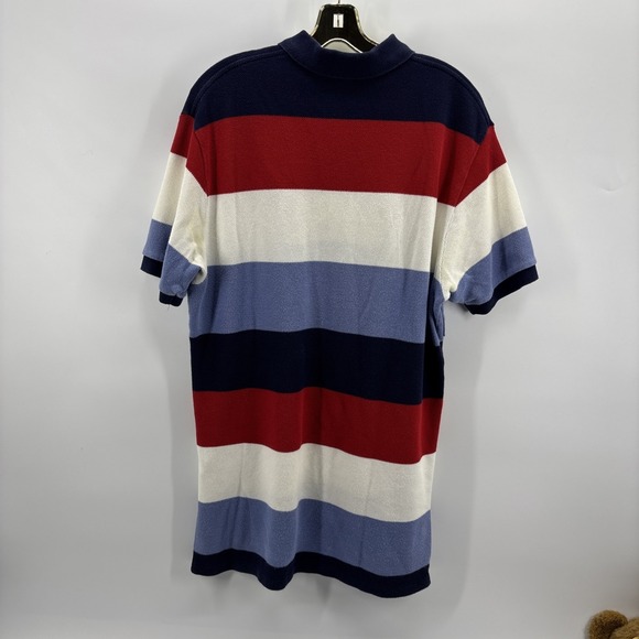 Vintage 90s Polo Ralph Lauren Polo Shirt Mens Lg Color Block Red White Blue - Picture 9 of 9